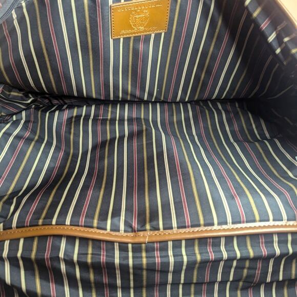 Cutter & Buck Canvas Leather Weekend Duffel Overnighter Travel Bag PS logistics - Picture 5 of 5